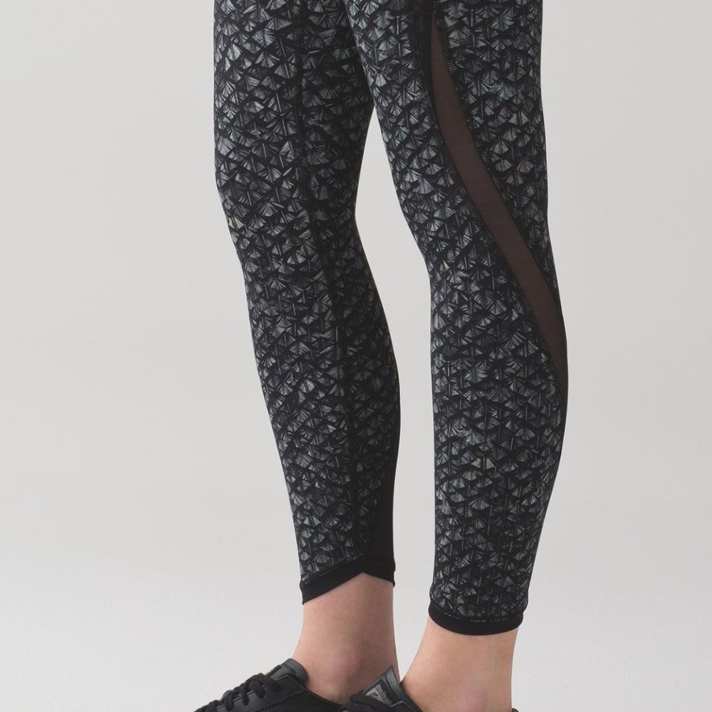Lululemon Featherlight Tight Iridescent Multi Black Size 8